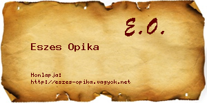 Eszes Opika névjegykártya
